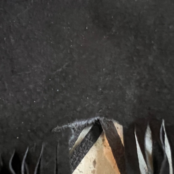 Tribe America Retro Fringe Leather Jacket With Bone And Stud Trim Size 24 - Picture 10 of 12